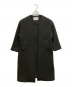 utiliteユティリテ）の古着「ノーカラーコート」｜グレー