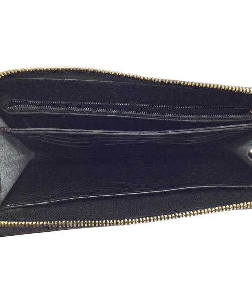 IL BISONTE（イル ビゾンテ）IL BISONTE (イル ビゾンテ) ラウンドファスナー財布 ブラックの古着・服飾アイテム