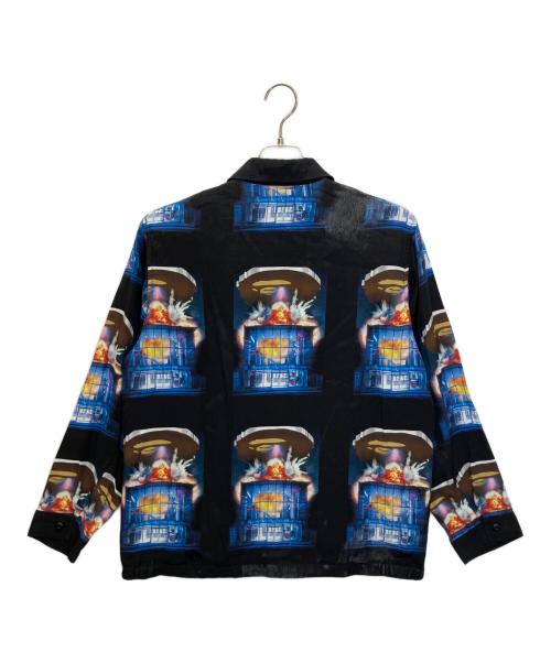 A BATHING APE（ア ベイシング エイプ）A BATHING APE (ア ベイシング エイプ) 001LJH301007X　シャツブルゾン ブラック×ブルー サイズ:Lの古着・服飾アイテム