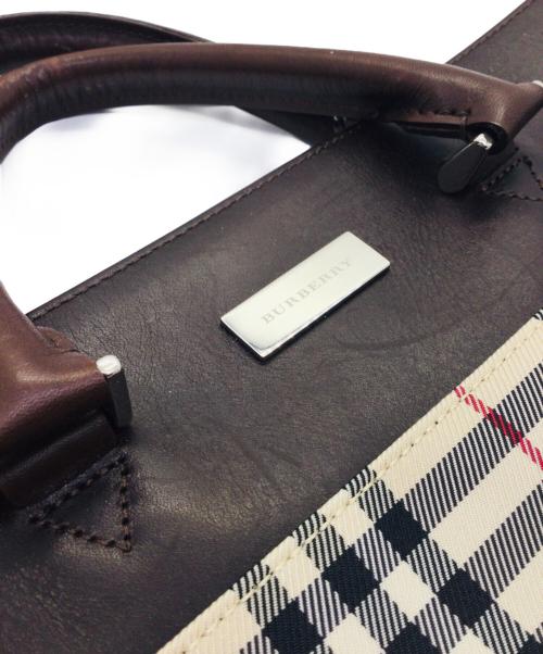 BURBERRY（バーバリー）BURBERRY (バーバリー) トートバッグ カーキ×ブラウンの古着・服飾アイテム