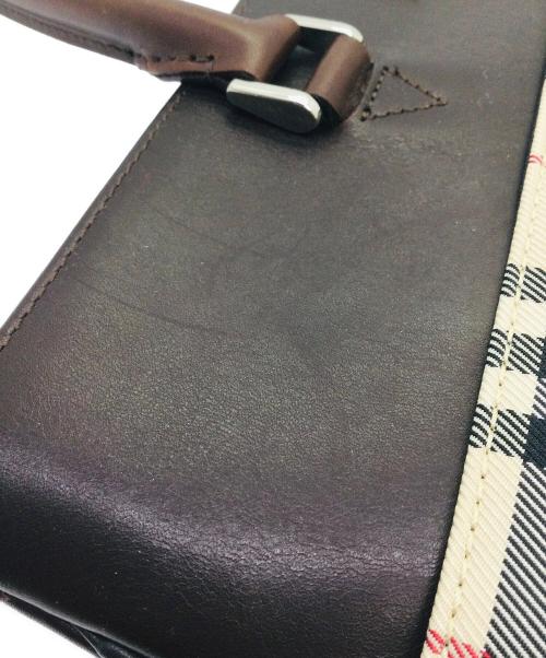 BURBERRY（バーバリー）BURBERRY (バーバリー) トートバッグ カーキ×ブラウンの古着・服飾アイテム