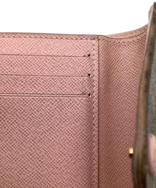 LOUIS VUITTON（ルイ ヴィトン）LOUIS VUITTON (ルイ ヴィトン) ポルトフォイユ・ヴィクトリーヌ ブラウン×ピンクの古着・服飾アイテム