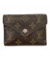 LOUIS VUITTON（ルイ ヴィトン）の古着「ポルトフォイユ・ヴィクトリーヌ」｜ブラウン×ピンク