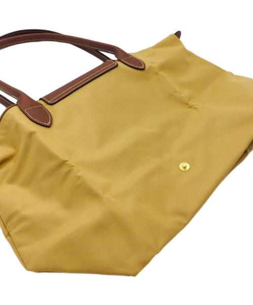 LONGCHAMP（ロンシャン）LONGCHAMP (ロンシャン) 折りたたみバッグ ベージュ×ブラウンの古着・服飾アイテム