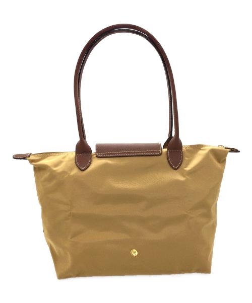 LONGCHAMP（ロンシャン）LONGCHAMP (ロンシャン) 折りたたみバッグ ベージュ×ブラウンの古着・服飾アイテム