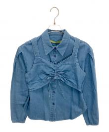 OIOICOLLECTION（オーアイオーアイ）の古着「長袖ブラウス」｜インディゴ