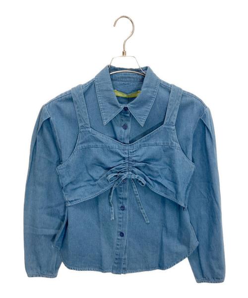 OIOICOLLECTION（オーアイオーアイ）OIOICOLLECTION (オーアイオーアイ) 長袖ブラウス インディゴ サイズ:Fの古着・服飾アイテム