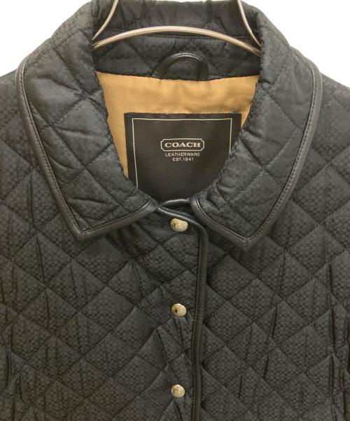 COACH（コーチ）COACH (コーチ) キルティングパイピングジャケット ブラック サイズ:Mの古着・服飾アイテム