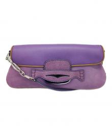 TOD'S（トッズ）の古着「ワンショルダーバッグ」｜パープル×ブラウン