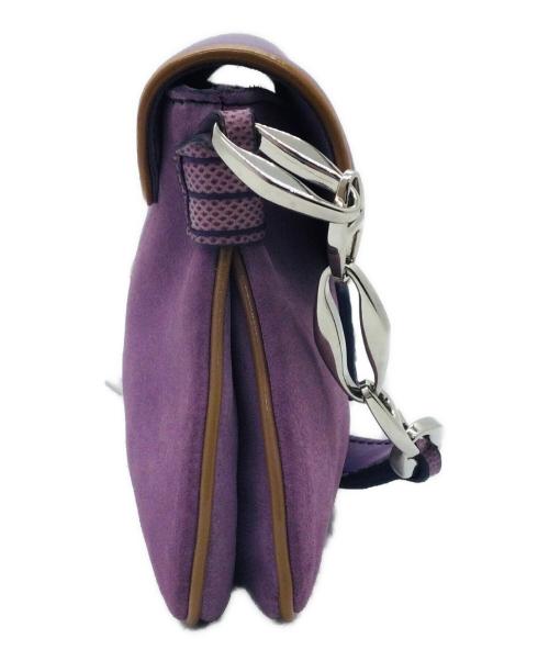 TOD'S（トッズ）TOD'S (トッズ) ワンショルダーバッグ パープル×ブラウンの古着・服飾アイテム