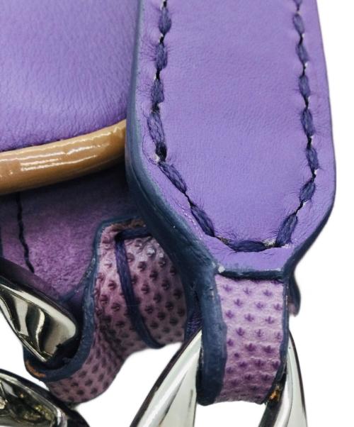 TOD'S（トッズ）TOD'S (トッズ) ワンショルダーバッグ パープル×ブラウンの古着・服飾アイテム