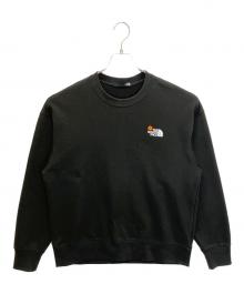 THE NORTH FACE（ザ ノース フェイス）の古着「NT12337　Flower Logo Crew」｜ブラック