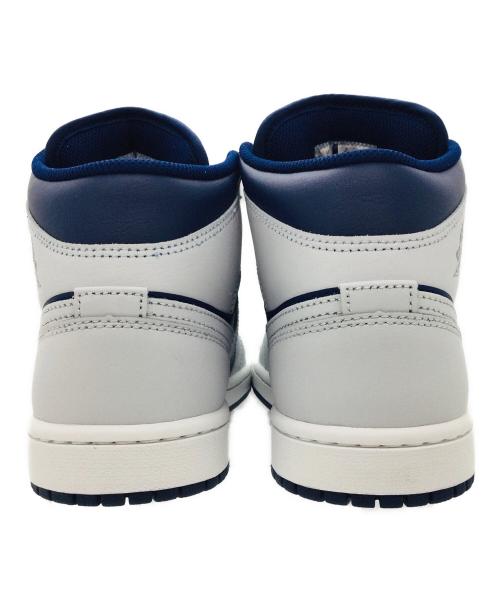 NIKE（ナイキ）NIKE (ナイキ) AIR JORDAN 1 MID ネイビー×グレー サイズ:US8.5、UK7.5、EUR42、cm26.5、BR40、CN265の古着・服飾アイテム