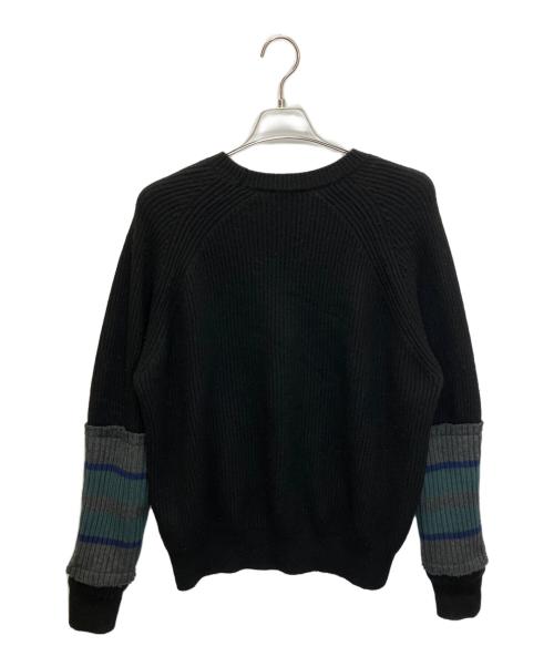 DIESEL（ディーゼル）DIESEL (ディーゼル) 厚手ニット ブラック×グリーン サイズ:Mの古着・服飾アイテム