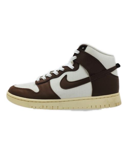 NIKE（ナイキ）NIKE (ナイキ) Dunk High ホワイト×ブラウン サイズ:US9.5、UK8.5、EUR43、cm27.5、BR41、CN275（2.5）の古着・服飾アイテム