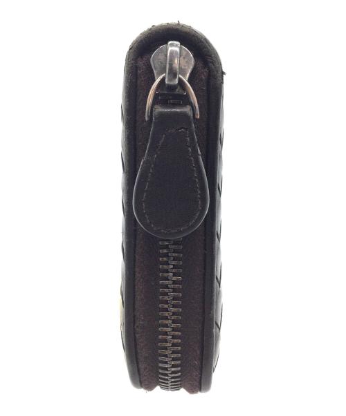 BOTTEGA VENETA（ボッテガベネタ）BOTTEGA VENETA (ボッテガベネタ) ラウンドファスナー財布 ダークブラウンの古着・服飾アイテム