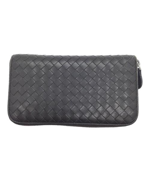 BOTTEGA VENETA（ボッテガベネタ）BOTTEGA VENETA (ボッテガベネタ) ラウンドファスナー財布 ダークブラウンの古着・服飾アイテム
