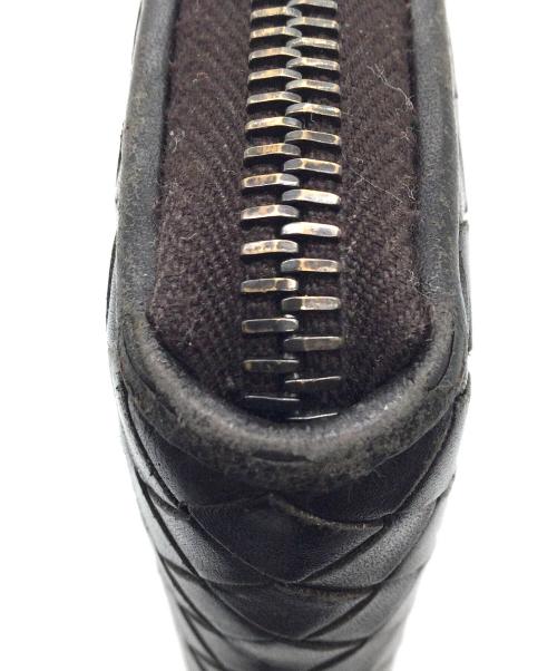 BOTTEGA VENETA（ボッテガベネタ）BOTTEGA VENETA (ボッテガベネタ) ラウンドファスナー財布 ダークブラウンの古着・服飾アイテム