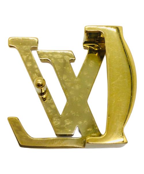 LOUIS VUITTON（ルイ ヴィトン）LOUIS VUITTON (ルイ ヴィトン) サンチュール・イニシャル マドレーヌ リバーシブル 30MM ブラック×ゴールドの古着・服飾アイテム