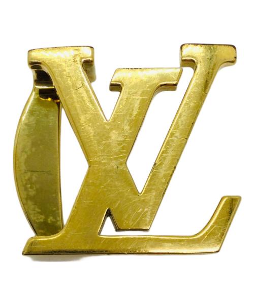 LOUIS VUITTON（ルイ ヴィトン）LOUIS VUITTON (ルイ ヴィトン) サンチュール・イニシャル マドレーヌ リバーシブル 30MM ブラック×ゴールドの古着・服飾アイテム