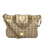 MCMエムシーエム）の古着「2WAYショルダーバッグ」｜ベージュ×ブラック