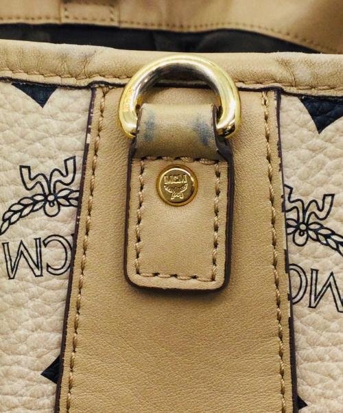 MCM（エムシーエム）MCM (エムシーエム) 2WAYショルダーバッグ ベージュ×ブラックの古着・服飾アイテム