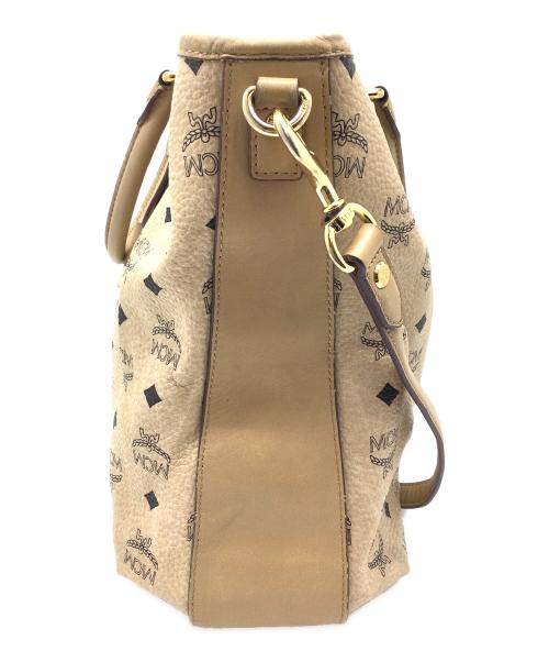MCM（エムシーエム）MCM (エムシーエム) 2WAYショルダーバッグ ベージュ×ブラックの古着・服飾アイテム
