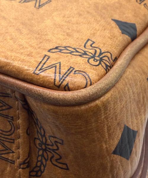 MCM（エムシーエム）MCM (エムシーエム) ミニボストンバッグ ブラウン×ブラックの古着・服飾アイテム