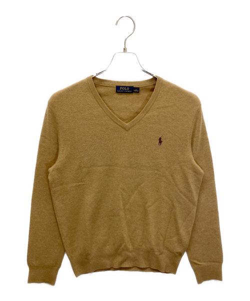 POLO RALPH LAUREN（ポロ・ラルフローレン）POLO RALPH LAUREN (ポロ・ラルフローレン) 薄手ニット ブラウン サイズ:Sの古着・服飾アイテム