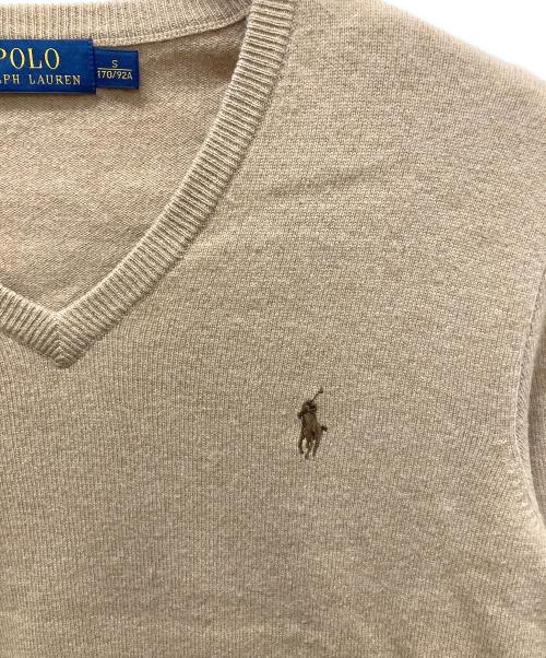 POLO RALPH LAUREN（ポロ・ラルフローレン）POLO RALPH LAUREN (ポロ・ラルフローレン) 薄手ニット ブラウン サイズ:Sの古着・服飾アイテム