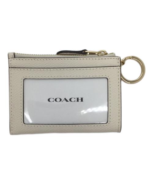 COACH（コーチ）COACH (コーチ) カードケース アイボリー×ゴールドの古着・服飾アイテム