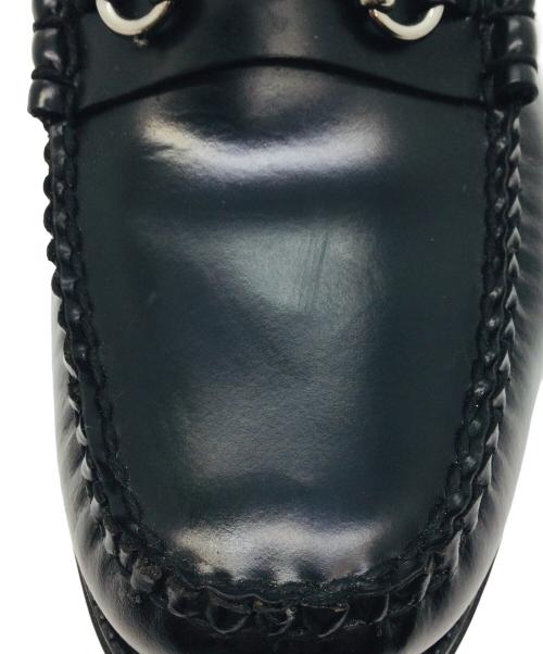 G.H.BASS WEEJUNS（ジーエイチ バス ウィージャンズ）G.H.BASS WEEJUNS (ジーエイチ バス ウィージャンズ) LINCOLN MOC BIT LOAFER ブラック×シルバー サイズ:10/11/44 1/2の古着・服飾アイテム