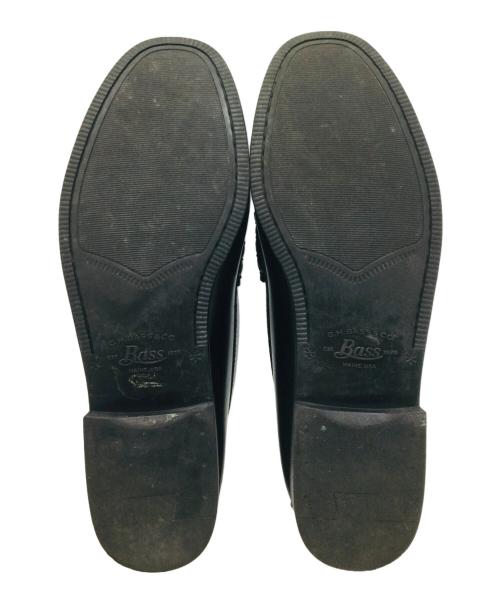 G.H.BASS WEEJUNS（ジーエイチ バス ウィージャンズ）G.H.BASS WEEJUNS (ジーエイチ バス ウィージャンズ) LINCOLN MOC BIT LOAFER ブラック×シルバー サイズ:10/11/44 1/2の古着・服飾アイテム