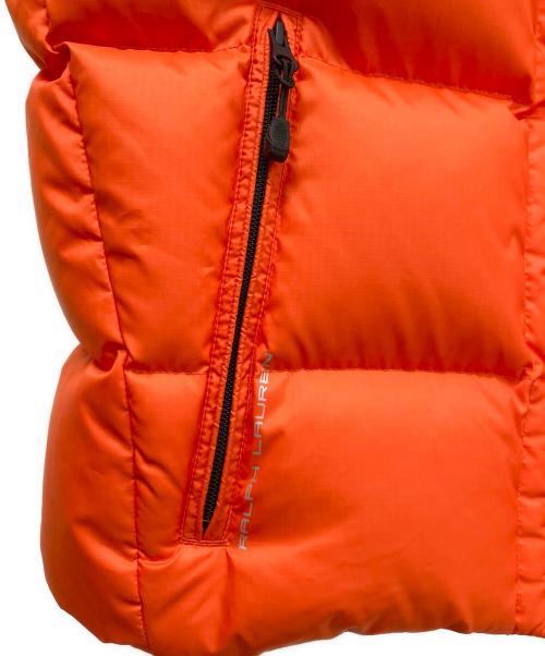 RLX RALPH LAUREN（アールエルエックスラルフローレン）RLX RALPH LAUREN (アールエルエックスラルフローレン) ダウンベスト オレンジ サイズ:Sの古着・服飾アイテム