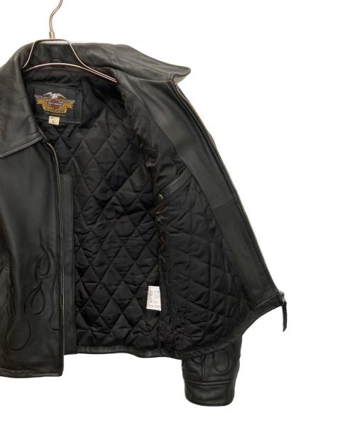 HARLEY-DAVIDSON（ハーレーダビッドソン）HARLEY-DAVIDSON (ハーレーダビッドソン) 40471 レザージャケット ブラック サイズ:Lの古着・服飾アイテム