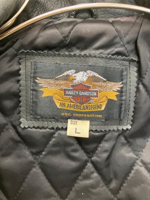 HARLEY-DAVIDSON（ハーレーダビッドソン）HARLEY-DAVIDSON (ハーレーダビッドソン) 40471 レザージャケット ブラック サイズ:Lの古着・服飾アイテム