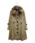 BURBERRY BLUE LABEL（バーバリー ブルー レーベル）の古着「FRF13-577-40　フォックスファー付トレンチコート」｜ベージュ