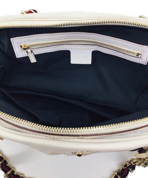 GUCCI（グッチ）GUCCI (グッチ) チェーンショルダーバッグ ホワイトの古着・服飾アイテム