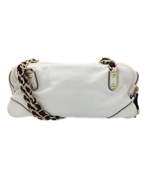 GUCCI（グッチ）GUCCI (グッチ) チェーンショルダーバッグ ホワイトの古着・服飾アイテム