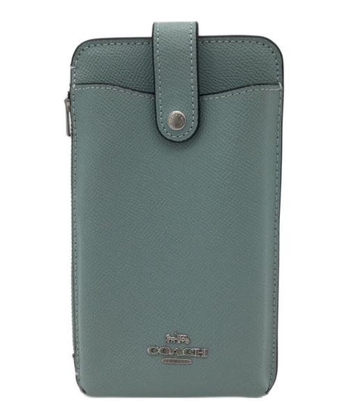 COACH（コーチ）COACH (コーチ) スマホショルダーバッグ ブルーの古着・服飾アイテム