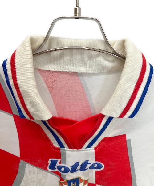 LOTTO（ロット）LOTTO (ロット) ゲームシャツ ホワイト×レッド サイズ:記載無しの古着・服飾アイテム