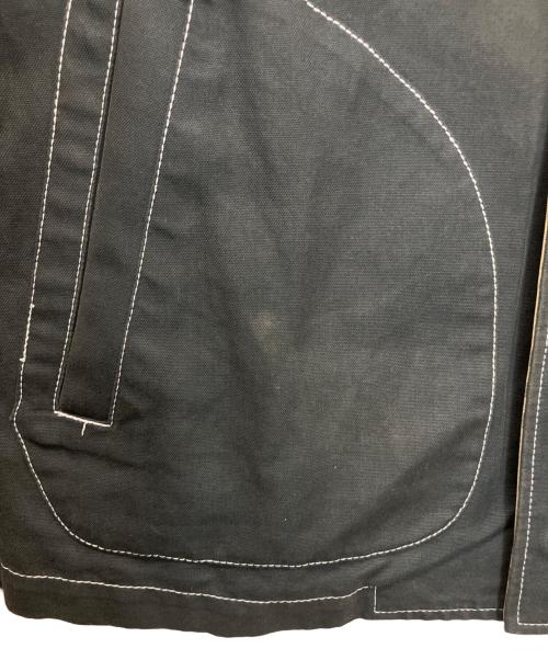 BURBERRY BLACK LABEL（バーバリーブラックレーベル）BURBERRY BLACK LABEL (バーバリーブラックレーベル) BMP73-682-09　ホワイトステッチジャケット ブラック×ホワイト サイズ:Mの古着・服飾アイテム