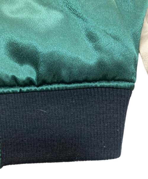 TAKEO KIKUCHI（タケオキクチ）TAKEO KIKUCHI (タケオキクチ) スカジャン グリーン×ホワイト サイズ:3の古着・服飾アイテム