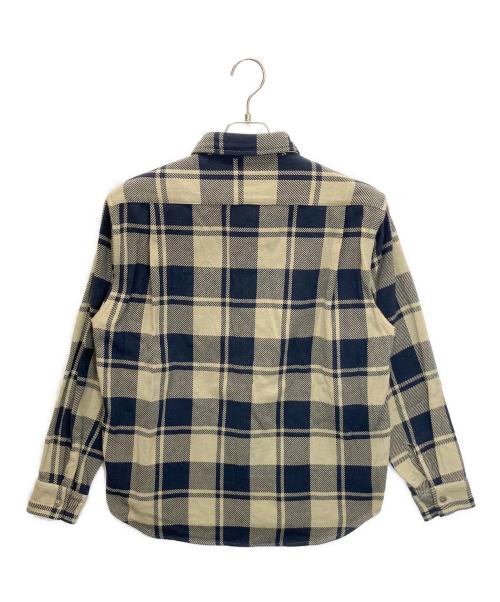 King Kole（キングコール）King Kole (キングコール) JOURNAL STANDARD relume (ジャーナルスタンダード レリューム) 長袖シャツ ネイビー×ベージュ サイズ:Mの古着・服飾アイテム