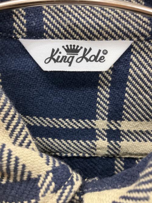 King Kole（キングコール）King Kole (キングコール) JOURNAL STANDARD relume (ジャーナルスタンダード レリューム) 長袖シャツ ネイビー×ベージュ サイズ:Mの古着・服飾アイテム