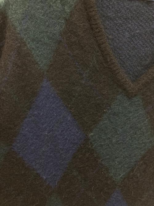 Gymphlex（ジムフレックス）Gymphlex (ジムフレックス) 厚手ニット ブルー×ブラック サイズ:Lの古着・服飾アイテム