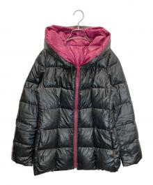 BURBERRY BLUE LABEL（バーバリー ブルー レーベル）の古着「E1F47-689-09　リバーシブルダウンジャケット」｜ブラック×パープル