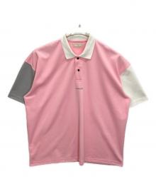 WIND AND SEA（ウィンダンシー）の古着「ポロシャツ」｜ピンク×ホワイト×グレー
