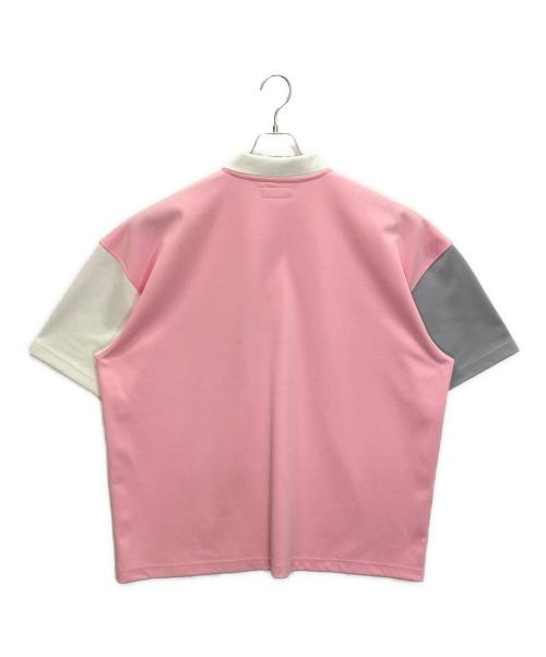 WIND AND SEA（ウィンダンシー）WIND AND SEA (ウィンダンシー) ポロシャツ ピンク×ホワイト×グレー サイズ:XLの古着・服飾アイテム