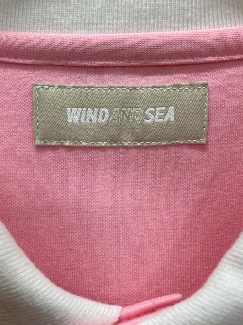 WIND AND SEA（ウィンダンシー）WIND AND SEA (ウィンダンシー) ポロシャツ ピンク×ホワイト×グレー サイズ:XLの古着・服飾アイテム
